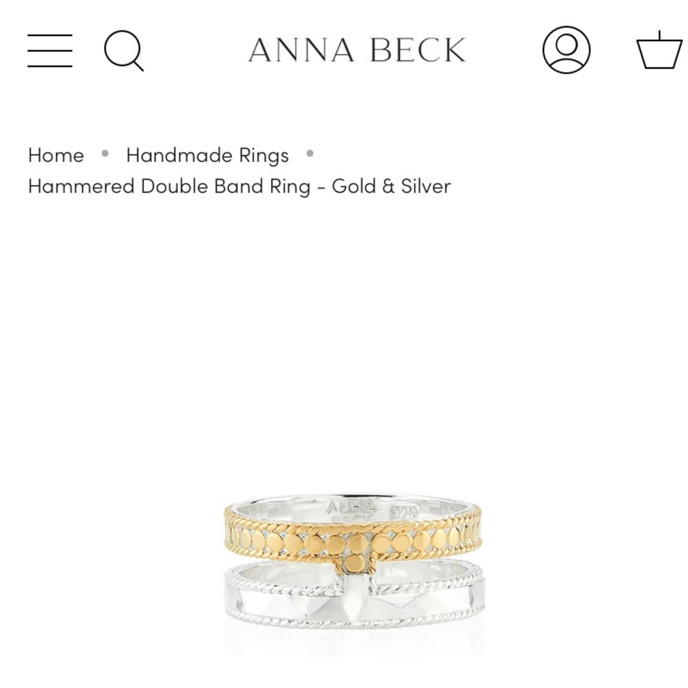 Anna Beck Two Toned Faux Stack Ring